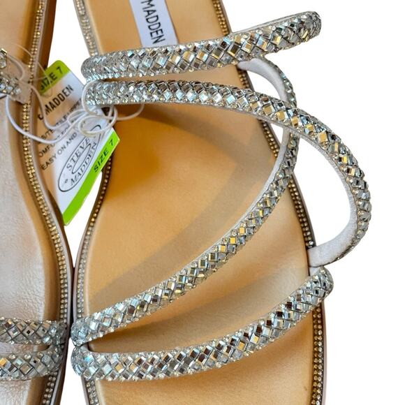 Steve Madden Women's Spice Bling Square‎ Open Toe Slide-On Sandal NWT Size 7 - Picture 5 of 12